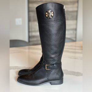 Tory Burch size 9.5 Black Riding boots